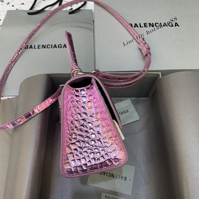 Balenciaga專櫃新款mini號手提肩背女包原單沙漏包 巴黎世家星空粉色沙漏包 fyj1419